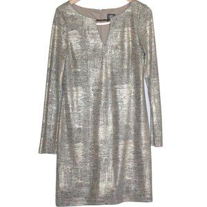 Vince Camuto Gold Shimmer Longsleeve Dress Size 4